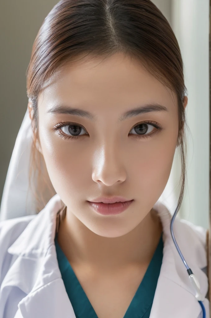 ((Highest quality)), ((masterpiece)), (detailed),Perfect Face,Japanese,Female doctor,White