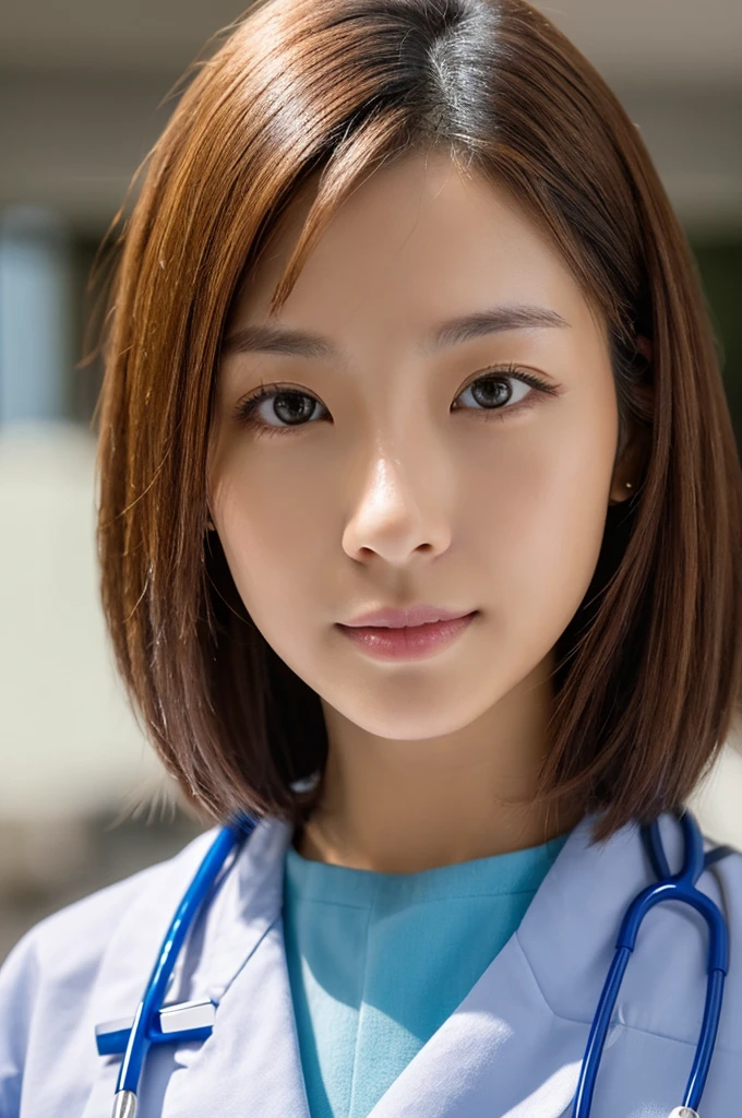 ((Highest quality)), ((masterpiece)), (detailed),Perfect Face,Japanese,Female doctor,White