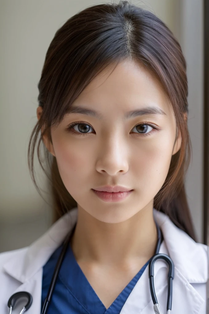 ((Highest quality)), ((masterpiece)), (detailed),Perfect Face,Japanese,Female doctor,White