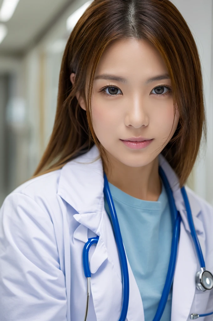 ((Highest quality)), ((masterpiece)), (detailed),Perfect Face,Japanese,Female doctor,White