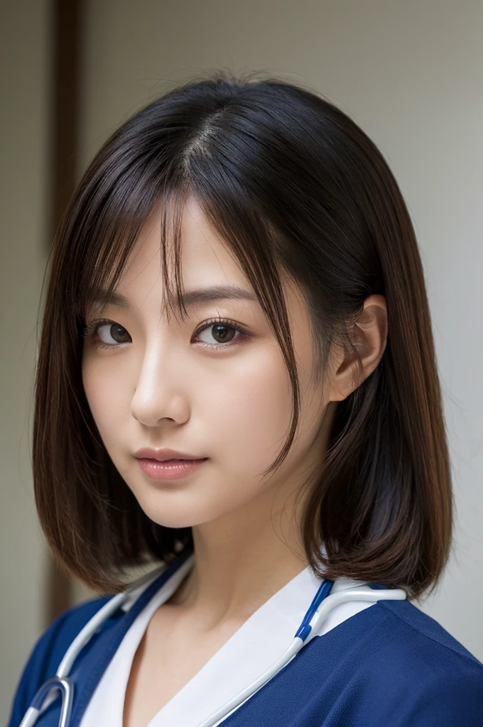 ((Highest quality)), ((masterpiece)), (detailed),Perfect Face,Japanese,Female doctor,White