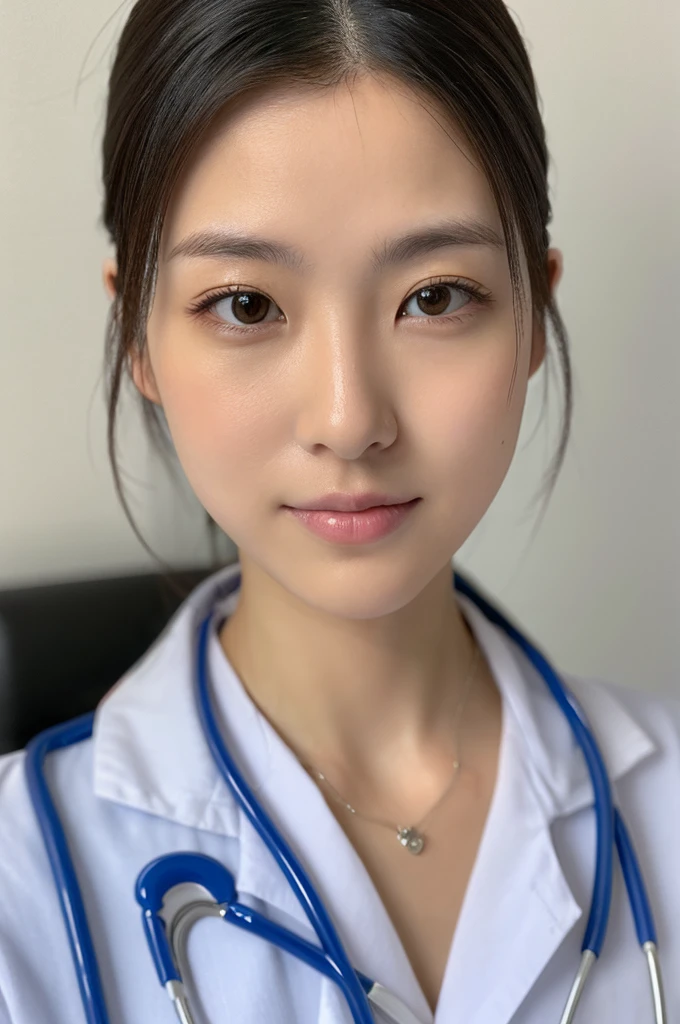 ((Highest quality)), ((masterpiece)), (detailed),Perfect Face,Japanese,Female doctor,White