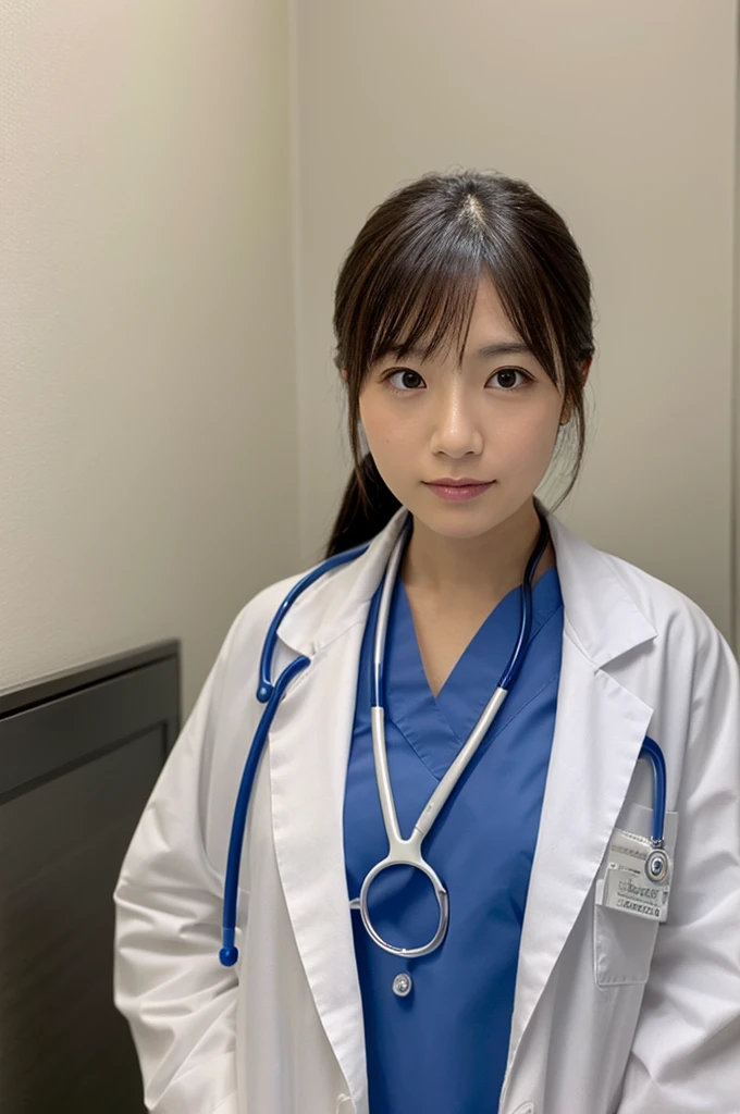 ((Highest quality)), ((masterpiece)), (detailed),Perfect Face,Japanese,Female doctor,White