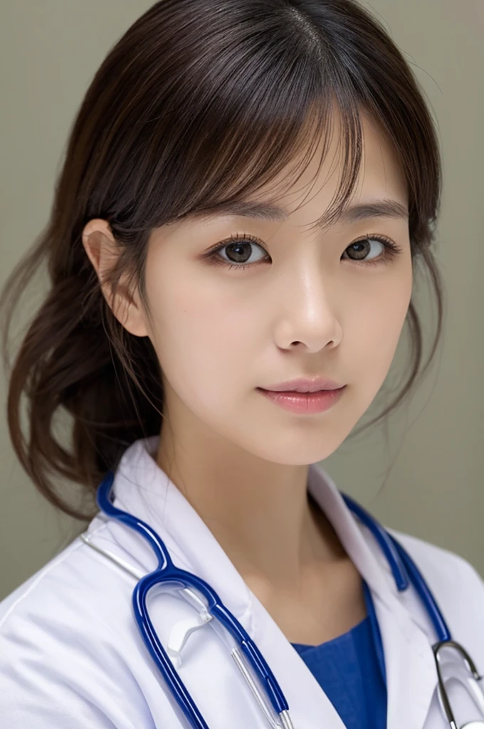 ((Highest quality)), ((masterpiece)), (detailed),Perfect Face,Japanese,Female doctor,White