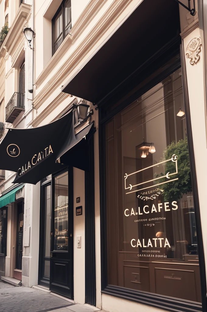 create an elegant and sophisticated logo with attractive colors for the CALLTA CAFÉS brand.
