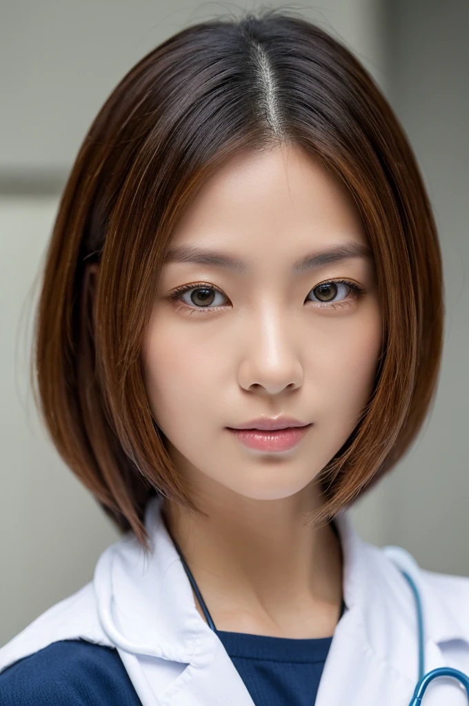 ((Highest quality)), ((masterpiece)), (detailed),Perfect Face,Japanese,Female doctor,White