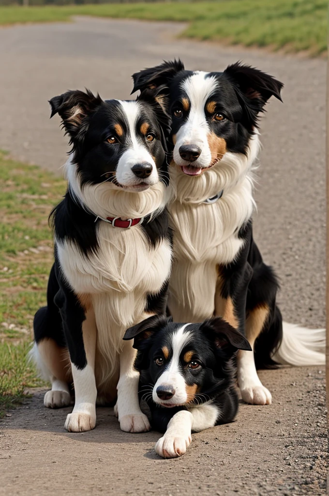 border collie marron et blanc