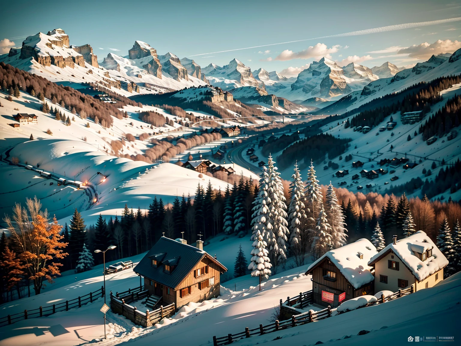 Snow Capped Mountain々And the small house in the foreground, (RAW Photos),lauterbrunnen valley, Switzerlandアルプス,Alps mountains in the background々, Switzerland, Alpine Landscape, The Alps,very very beautiful scenery, very very beautiful scenery,Switzerland建築,Switzerland華