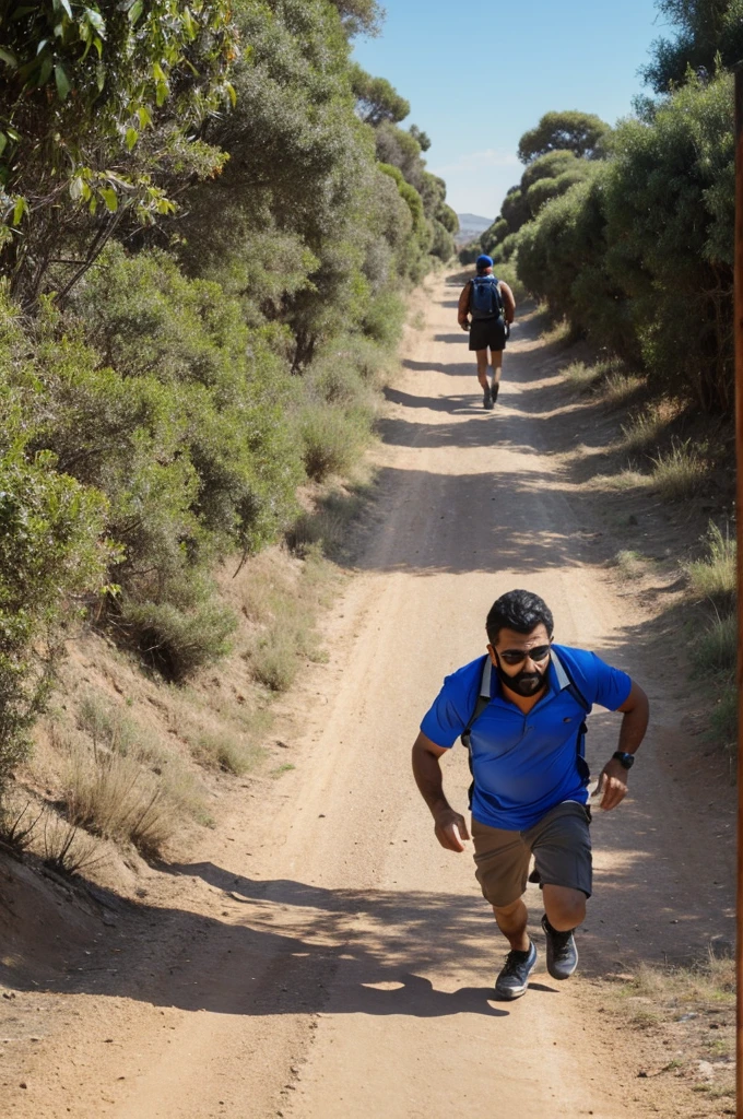 Hombre atractivo y seguro caminado y atrayendo miradas