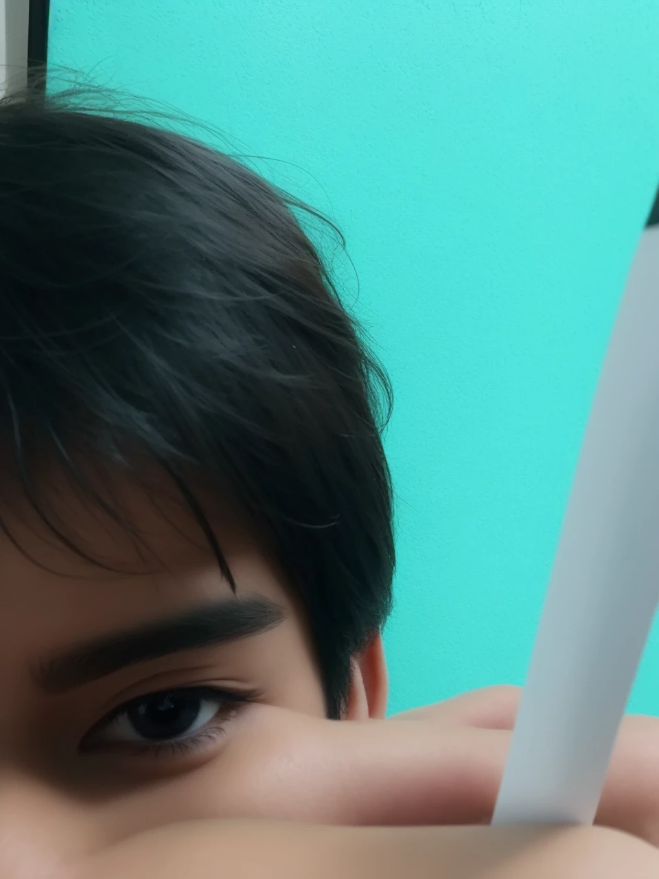 Highest quality, master-piece, 超High resolution, (Reality: 1.4), Original photo, Wall Paper, head portrait, Skindentation, simple background, Black eyes, detaild, Selfie, 1 Boy, 25 years old, handsome, Wind gusts, Rays of sunlight, house、Room、An amazing handsome young man.、kawaii、Middle section、refreshing、The eyebrows are not too thick.、Frozen face、musculature