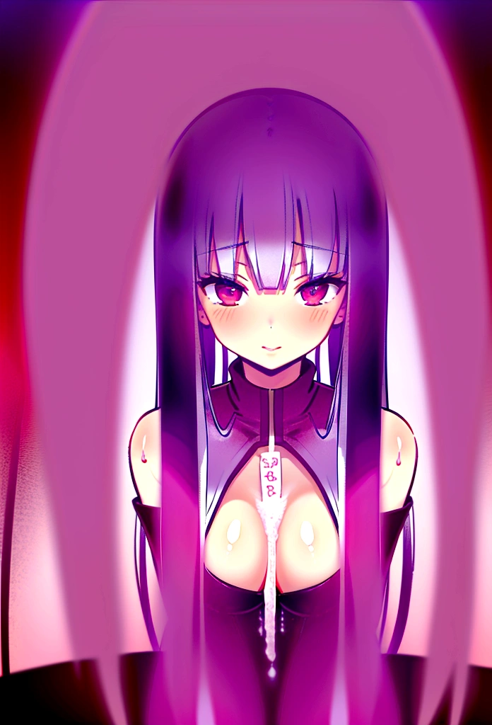 Masterpiece、highest quality、Naked girl sex creampie、 1girl, solo, round glass、long wave hair, silver hair, long sleeves、Squirting、Elevation、virgin、Large amount of semen、Leak