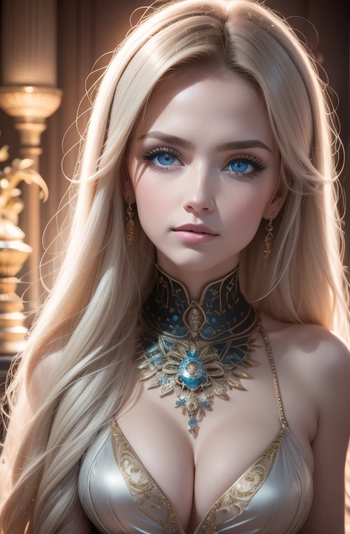 (deep blue eyes:1.2)(Mejor calidad,Ultra - detallado,best illustration,Mejor sombra,tmasterpiece,A high resolution,Ilustraciones profesionales,Obras de arte famosas),ojos detallados,ojos hermosos,Escote de primer plano,sci-fy,colored sclera,ojos de robot,Marcas faciales,Tatuado con,(fractalizado,Ojos fractales),ojos grandes,Ojos muy abiertos,(Enfoque ocular),Enfoque de cara,cosmic eyes,Ojos espaciales,Primer plano de la escultura de metal de una mujer con una luna en el pelo,Goddes。Detalles extremadamente altos,3 D Retrato de la Diosa,Extremely detailed images of the goddess,Un impresionante retrato de una diosa,Imagen lateral de la diosa,Retrato de una hermosa diosa,Retrato de cuerpo entero de la diosa,hecate goddess,Portrait of a Norse goddess of the moon,Diosa del espacio y el tiempo