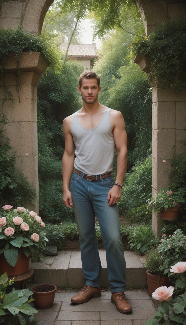 score_9,score_8_up,score_7_up,score_9, score_8_up, score_7_up, source_photo, (photography, realistic:1.4) handsome men ,garden
