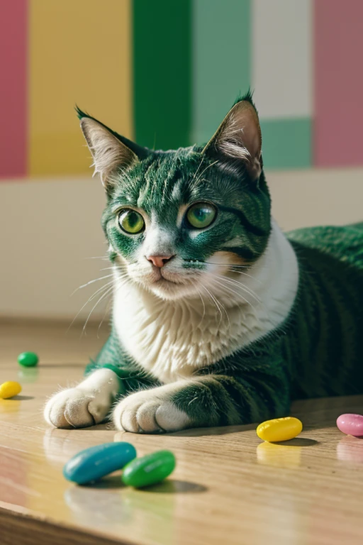 Emerald colors, masterpiece, sharp focus, top quality, depth of field, cinematic lighting, perfect anatomy,
Girl
Cat, Cat, Cat, Cat, Cat
Toys
Candy 🍭🍬
Cake 🎂🍰
Jelly Beans
Colorful
pastel colors
Fancy
Fantasy