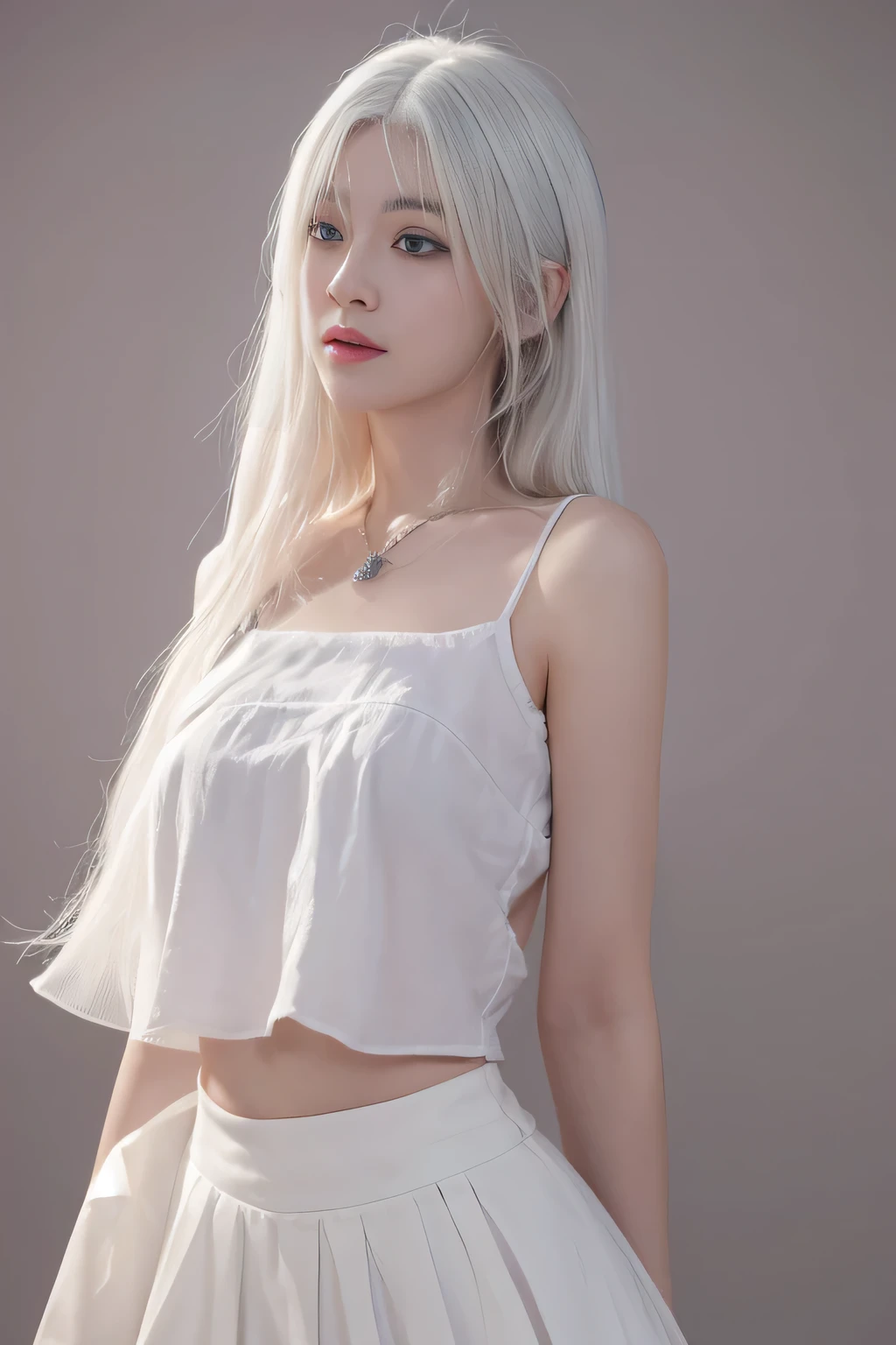 (((Shorts、White background)))、forehead、Northern Europe、Russia、beautiful girl、Platinum Blonde Hair、Straight long hair、Hitting the face and front of the eyes、Big blue eyes、Sheer white and wet nightgown、Northern Europeの若者、Perfect body、White tendons、Glowing Skin、Young and beautiful skin、A perfect and beautiful little face、Bright makeup、Pale pink lips、Bright expression、16-year-old girl、lipstick、Deceptive advertising、Viewer's vision、Golden Hour Lighting、Bokeh Atmosphere Perspective、detailed、Movie Light、複雑なdetailed、High resolution、 フェイスデザインのdetailedな特徴、Attention to detail、Clear focus、Smoothness、aesthetics、Printed、Octane、{{masterpiece}}
