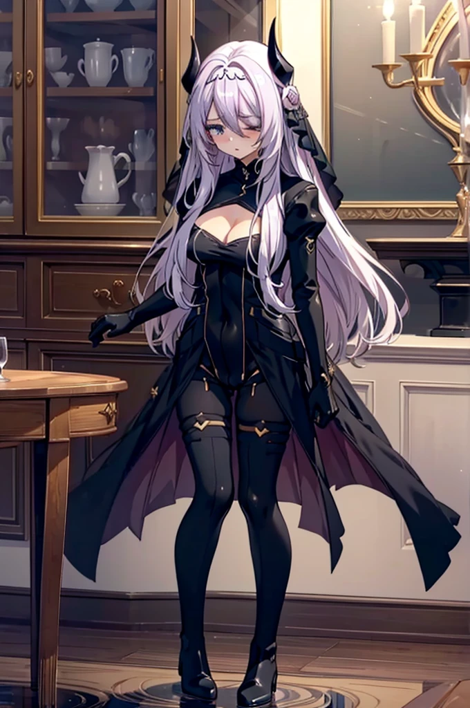 Highest quality, Beautiful and exquisite body,fine grain,classroom,Table Sex,Groin friction,Masturbation,A puddle of pussy juice,From below,Moaning,close your eyes,Open your mouth,horn, tiara, Veil, Black bodysuit, Pauldrons, Long sleeve, Cleavage cutout, Black gloves, Black overskirt, Black trousers,Show me your boots,leotard,elegant, 1 Girl, cute, Blushed, Looking at the audience, Beautiful Eyes, Beautiful background, Particles of light, Light of the sun, Dramatic lighting, outside, Shiny, Realistic, Highest quality, Very detailed, Get used to it, scenery, Beautiful and detailed, Thin Hair,Full Body Shot,