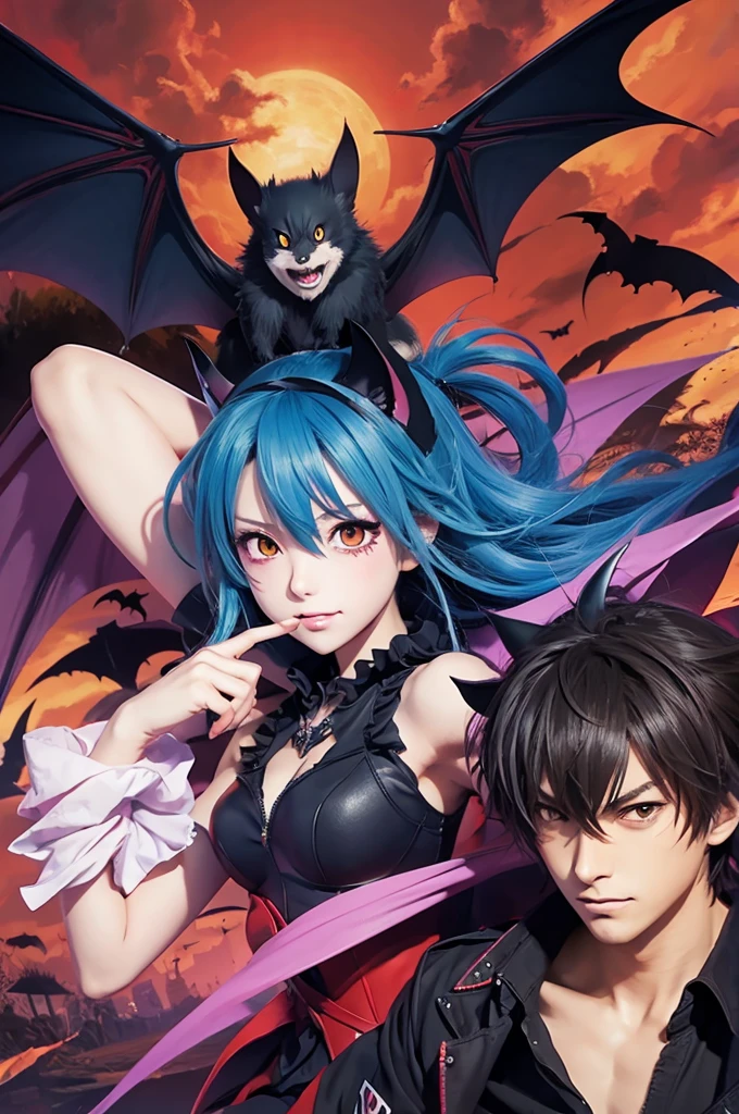 2D Images　Anime Style　Wild bats