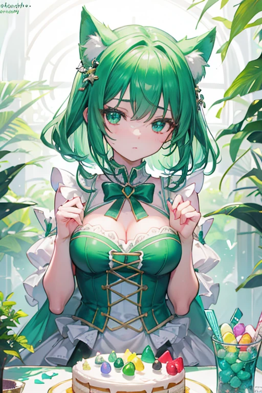 Emerald colors, masterpiece, sharp focus, top quality, depth of field, cinematic lighting, perfect anatomy,
Girl cat
Toys
Candy 🍭🍬
Cake 🎂🍰
Jelly Beans
Colorful
pastel colors
Fancy
Fantasy