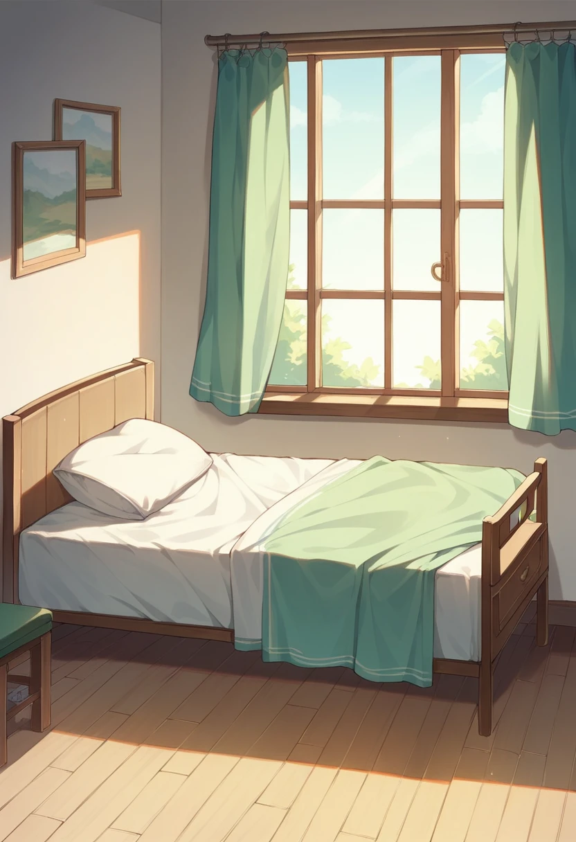 my room, desk, window, certain, chair, bed, no people, 2d pastel matte painting, anime, masterpiece