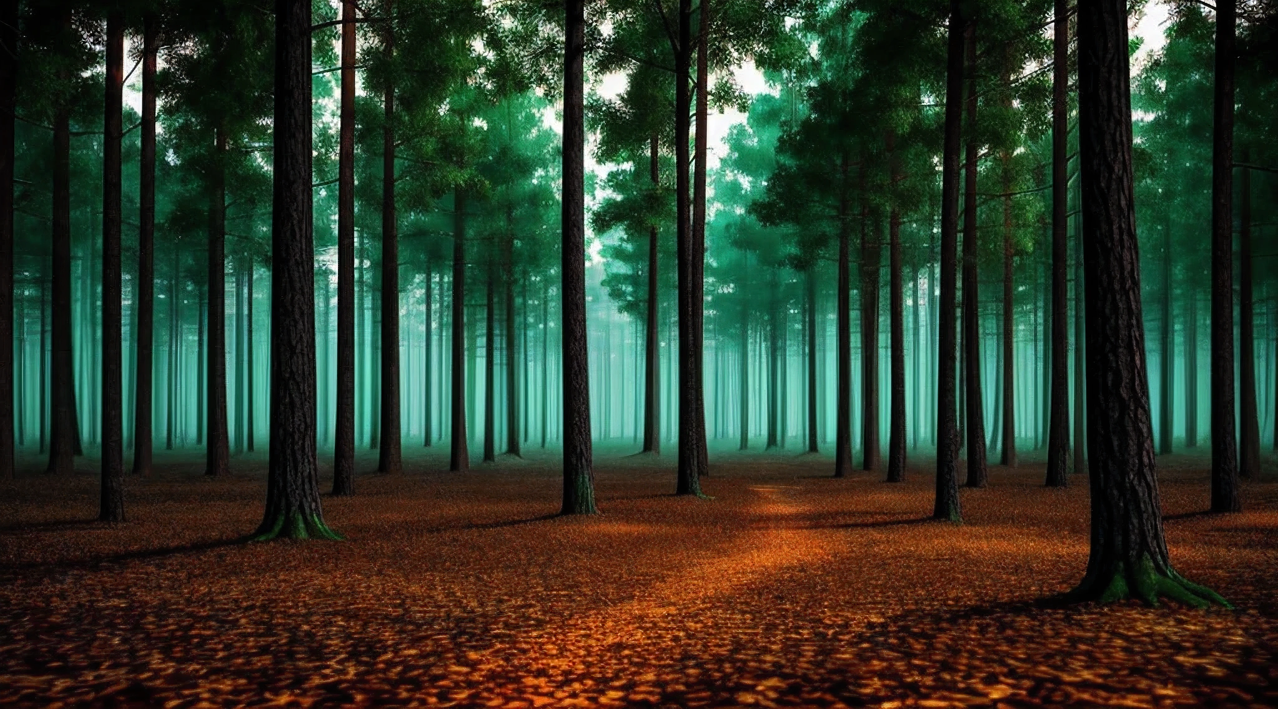 3d abstract forest color background