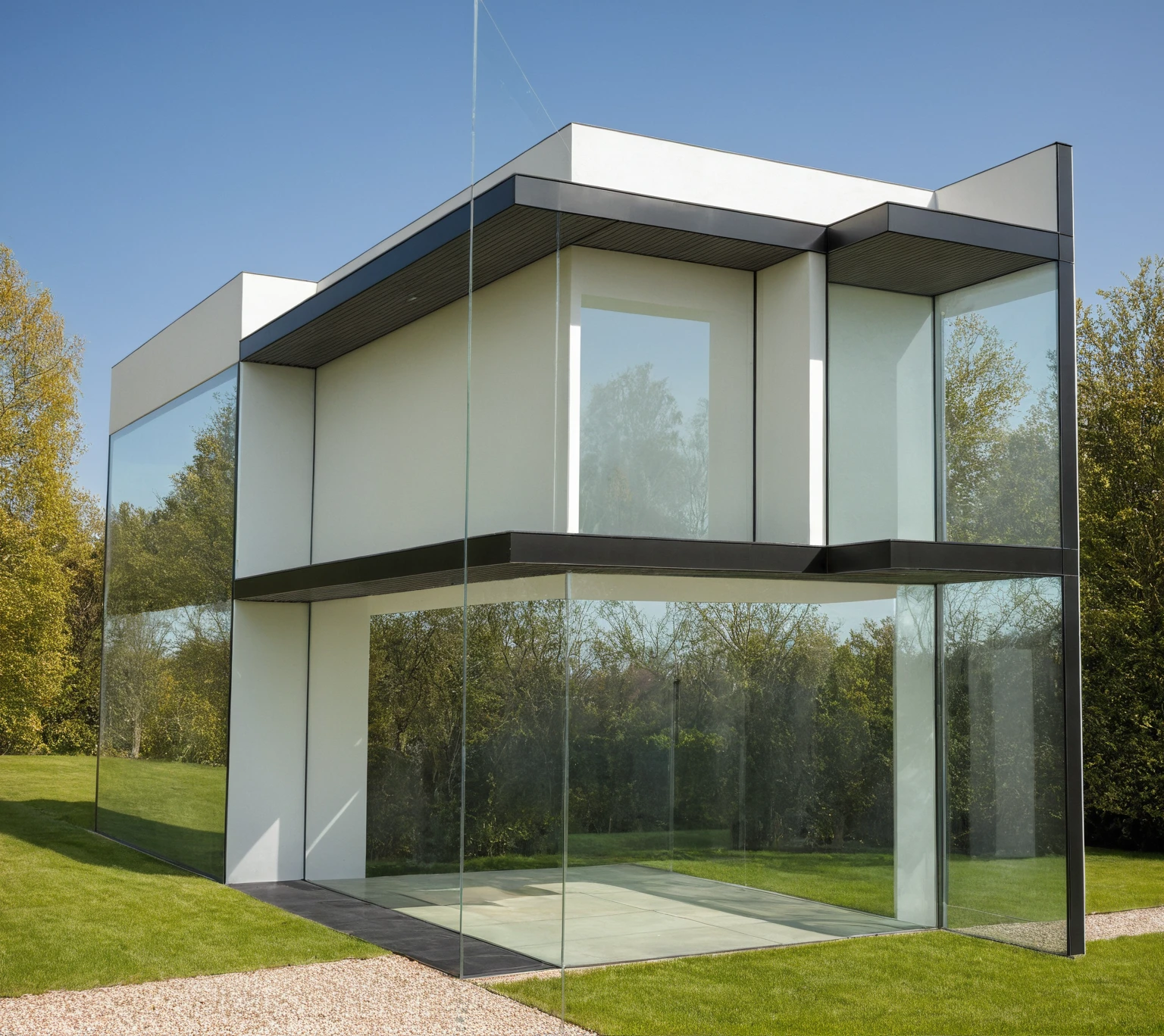 Photo brute,chef-d'artwork, High quality, best quality, authentique, great detail,
en plein air, style de maison moderne,bietthuhn, mur blanc, glass windows, porte d'entrance,pavement, herbe, des arbres, ciel, nuage, (jour:1.1),