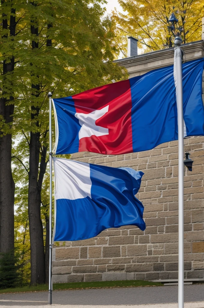 Une image qui rassemble le drapeau de la France de l’Europe du Québec et du canada