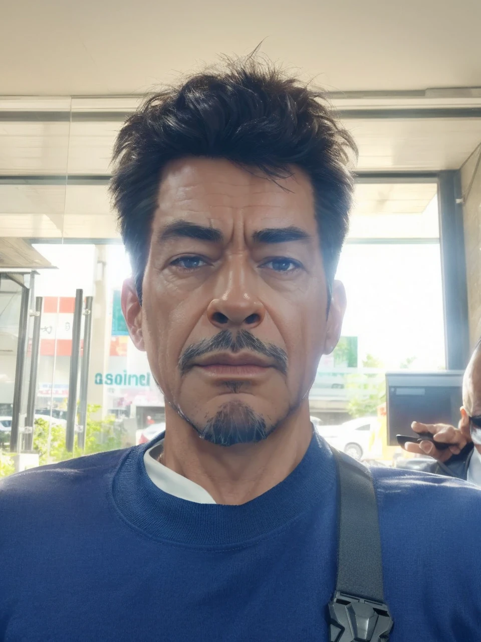 Marvel, Old man Tony Stark, realistically, dynamic lights, old, gray stubble, full shoot, (extremely detailed CG unity 8k wallpaper), trending on ArtStation, trending on CGSociety, High Detail, Sharp focus, dramatic, photorealistic