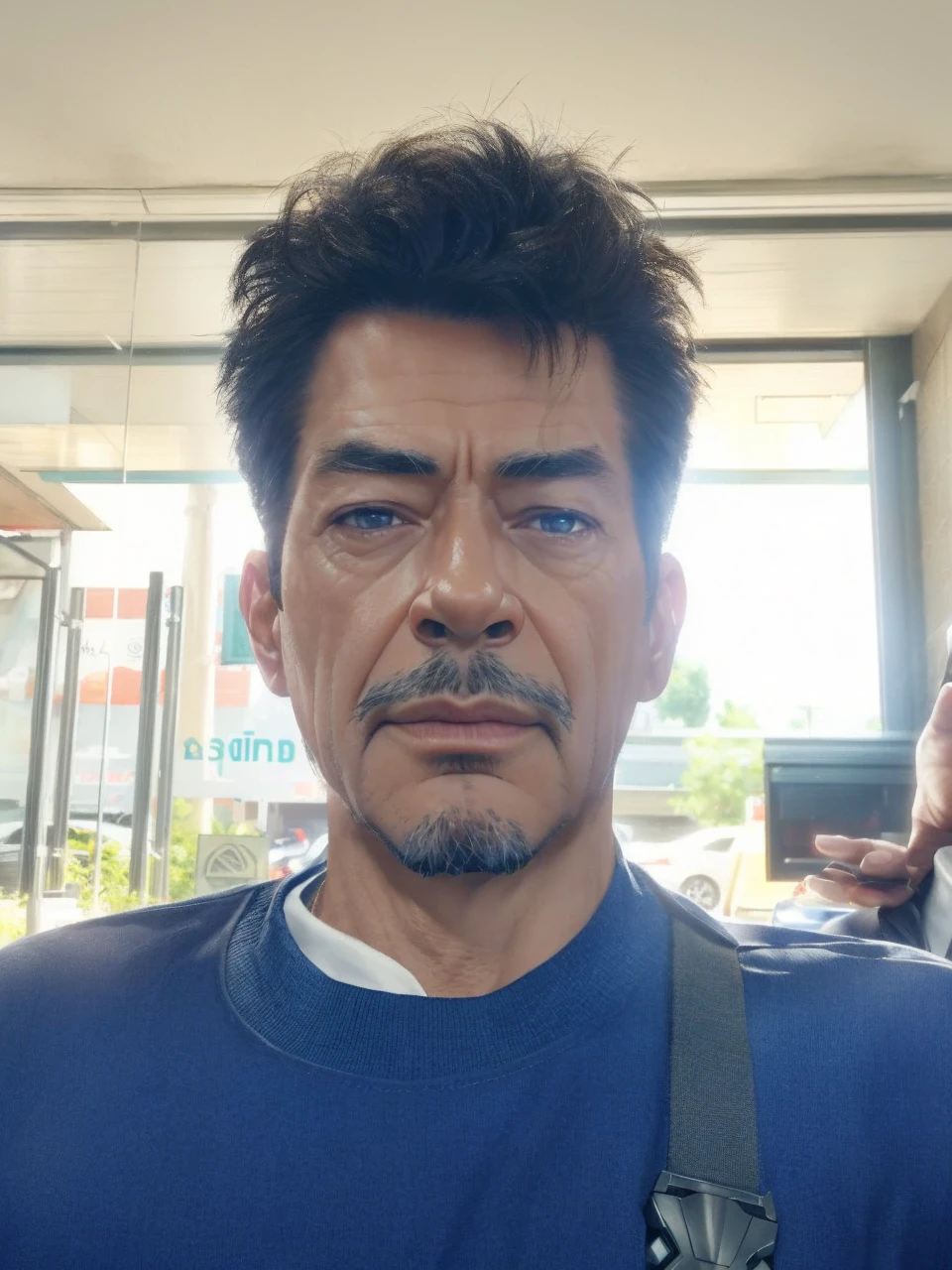 Marvel, Old man Tony Stark, realistically, dynamic lights, old, gray stubble, full shoot, (extremely detailed CG unity 8k wallpaper), trending on ArtStation, trending on CGSociety, High Detail, Sharp focus, dramatic, photorealistic