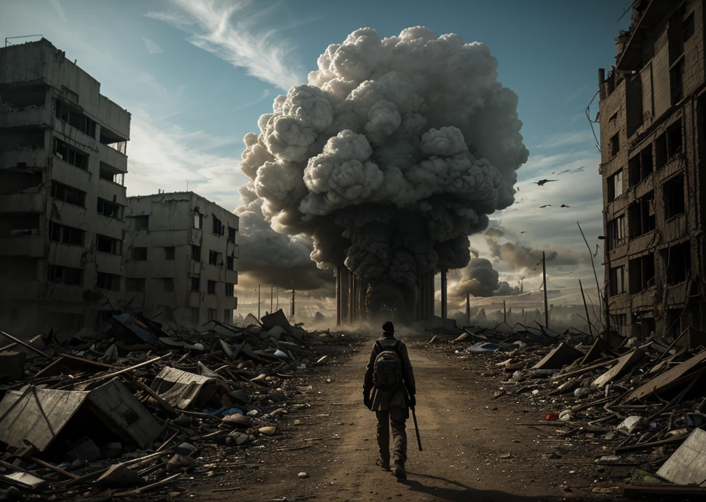 An apocalyptic world where there is pain and suffering 