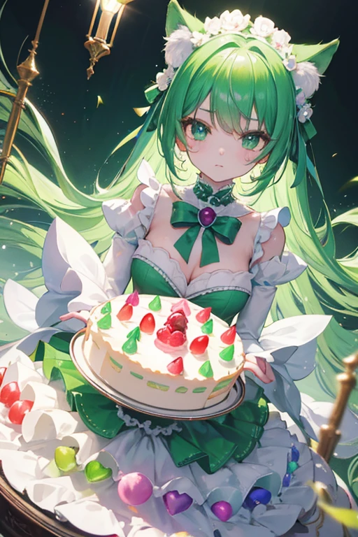 Emerald colors, masterpiece, sharp focus, top quality, depth of field, cinematic lighting, perfect anatomy,
Girl cat
Toys
Candy 🍭🍬
Cake 🎂🍰
Jelly Beans
Colorful
pastel colors
Fancy
Fantasy