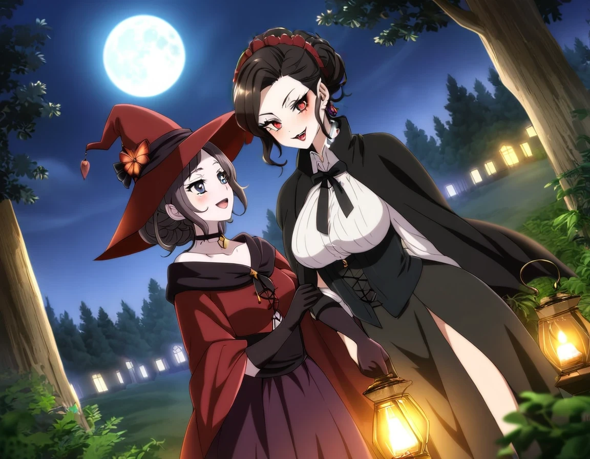 Vampire lady with dark hair