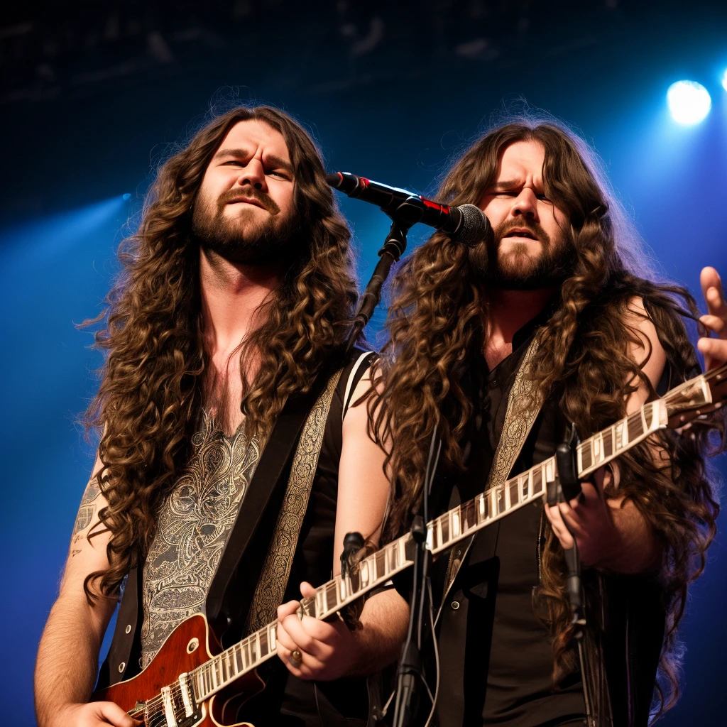Possessed by the devil　Male vocalist of the band　Brown long hair