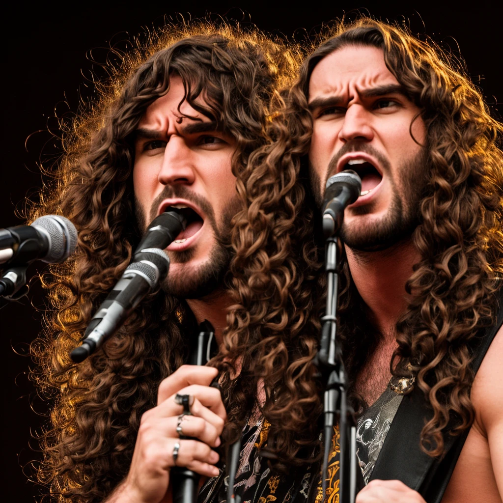 Possessed by the devil　Male vocalist of the band　Brown long hair