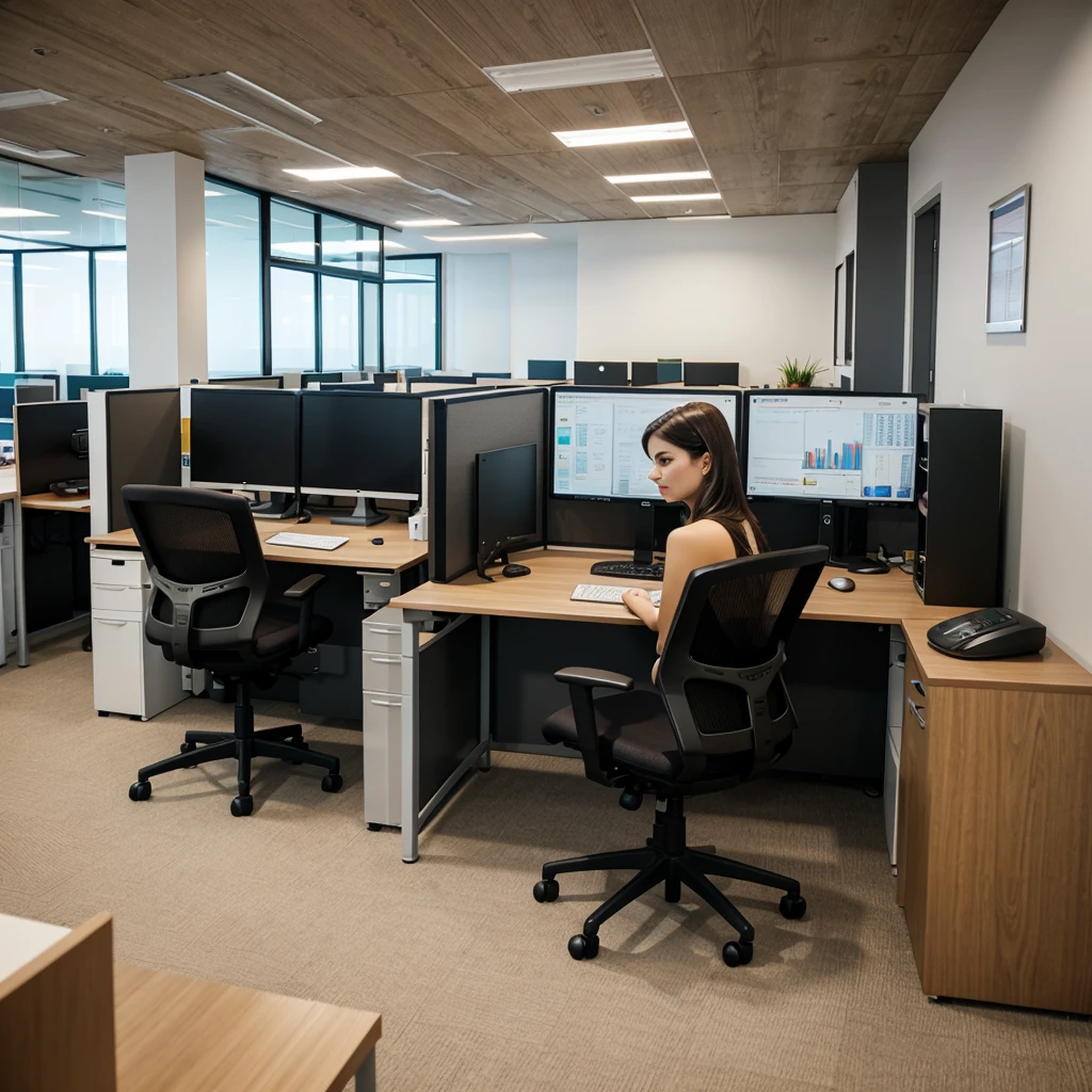 An office with computers behind a youthful style