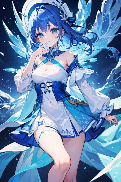 ❄️🧊💙, master piece, high quality, 4K, 8K