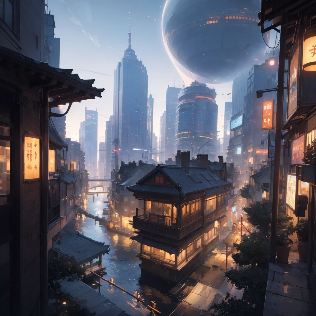 City skyline view with lake and park, An illustration:Cha Sibiao, Shutterstock, Art Nouveau, Shenzhen, Shenzhen, Shenzhen. Hiroken, Ultra-wide view of cityscape, Sci-fi architecture that inspires the imagination, All buildings have a technological feel、full of technology. A visually stunning sci-fi masterpiece. Flying saucers and spaceships float in the sky. Fusion of lighting and architecture. Neon Building. Beautiful city of the future, Beautiful Cityscape, Tech City Background, Hou porcelain, With the city in the background. Inspired by Makoto Shinkai,Popular concept art and masterpieces on pixiv, vision (Wide-angle lens), Ultra-high resolution (Faithfulness: 1.4), super high quality, Highly detailed CG Unity 8k wallpaper, aesthetics, Award-winning photography, high details realistic, Detail enhancements, Blur Removal, Complex, Traveling Art. Visually stunning. Beautiful Future City, Beautiful City, Chinese dreamland, pexels,