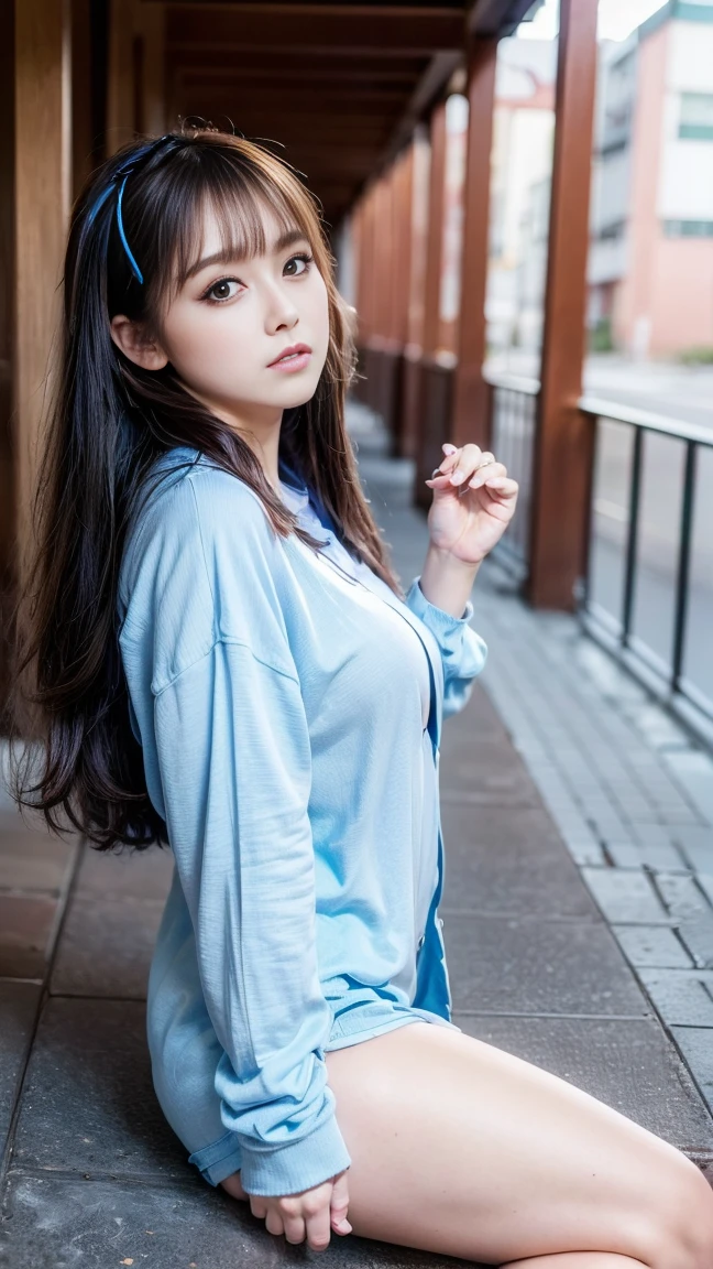 (((Masterpiece，Highest quality，Ultra-high resolution)))，(((極めてdetailed，detailed)))，((Highest quality，8K，16K，))，Japanese，high school girl，Graduation trip，Girls&#39; School，Reader model，Gal，cute，Beauty，sexy，glamorous，uniform，cardigan，blouse(Wearing clothes next to the skin)，mini skirt，Knee-high socks，boots，dusk，youth，Classmates，