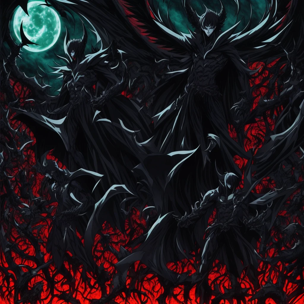 Darkness　Devilman　1 male　
Background、Corpses galore