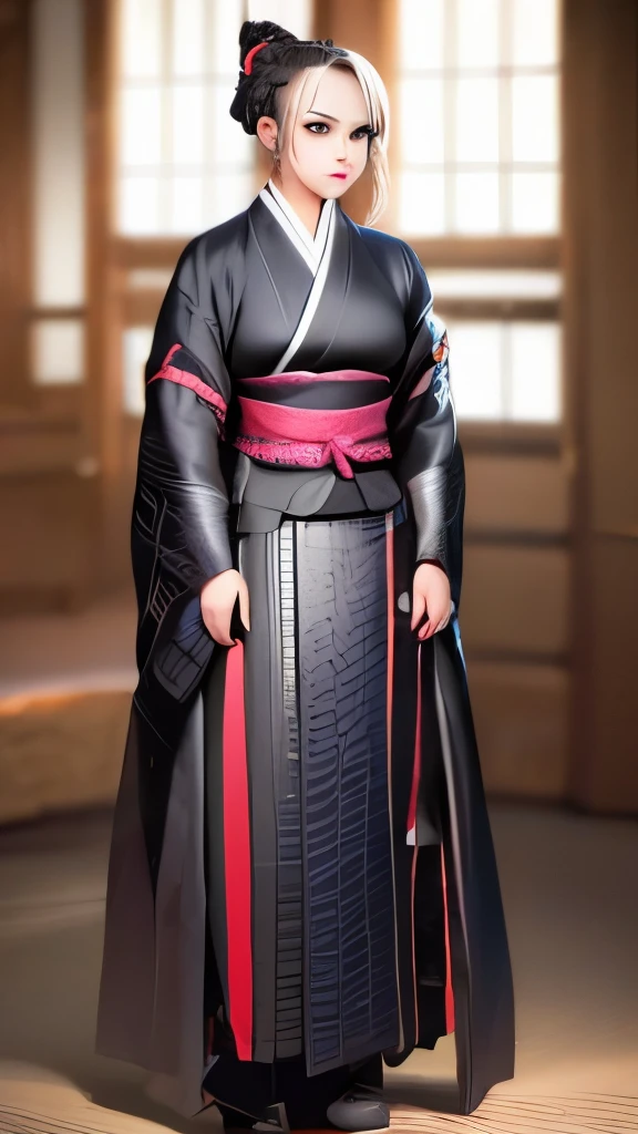 (8k, best quality, masterpiece:1.2), (photorealistic:1.4), RAW photo, best quality, ultra high res, best shadow, (full body:1.4), A short-haired female, japanese armor, Samurai Sword, massive scale stunning environment, horror, dark horror, highly detailed facial features, beautiful and flawless face, perfect eyes