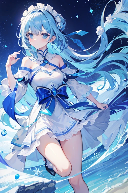 ❄️🧊💙, master piece, high quality, 4K, 8K
