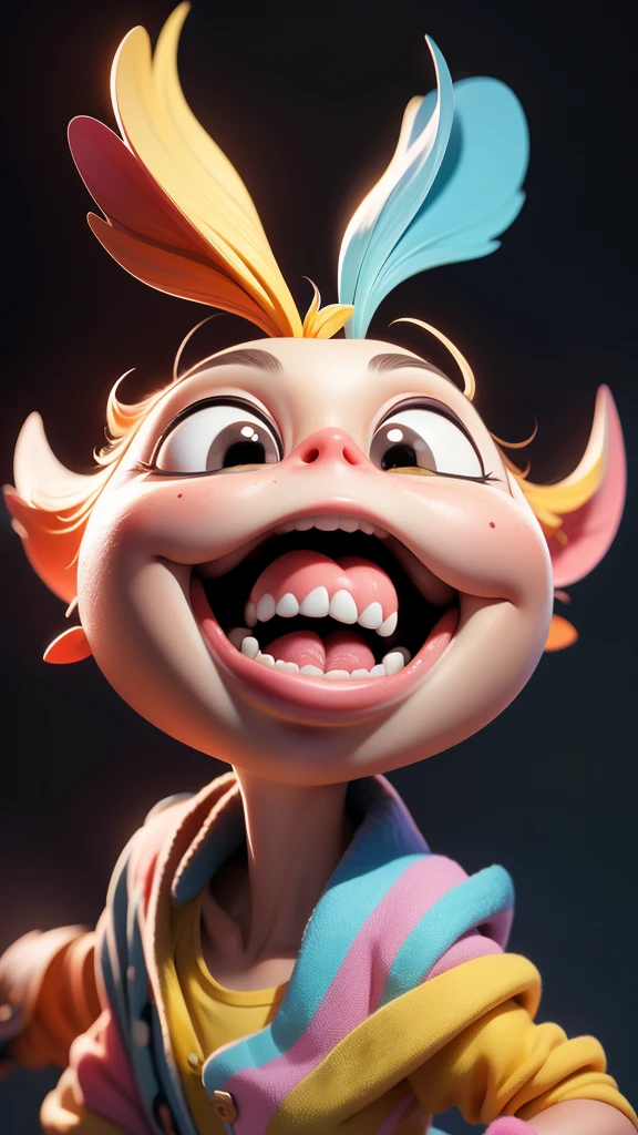 a funny cartoon character, colorful and expressive, whimsical expression, cute and playful, dynamic pose, vibrant colors, (best quality,4k,8k,highres,masterpiece:1.2),ultra-detailed,(realistic,photorealistic,photo-realistic:1.37),digital painting,character design,illustration