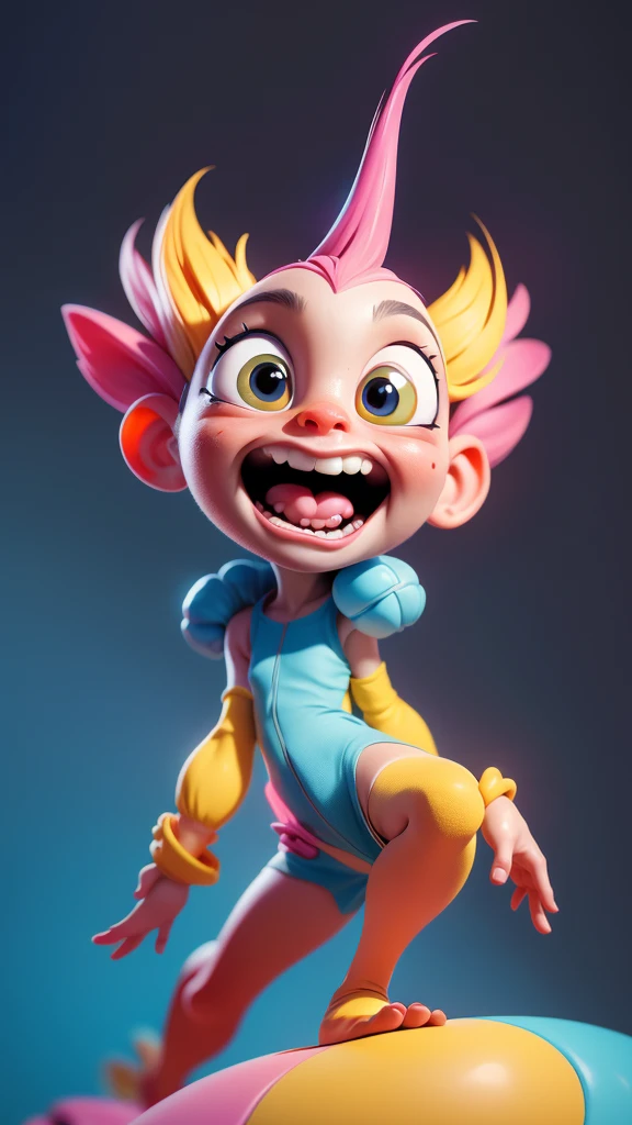 a funny cartoon character, colorful and expressive, whimsical expression, cute and playful, dynamic pose, vibrant colors, (best quality,4k,8k,highres,masterpiece:1.2),ultra-detailed,(realistic,photorealistic,photo-realistic:1.37),digital painting,character design,illustration