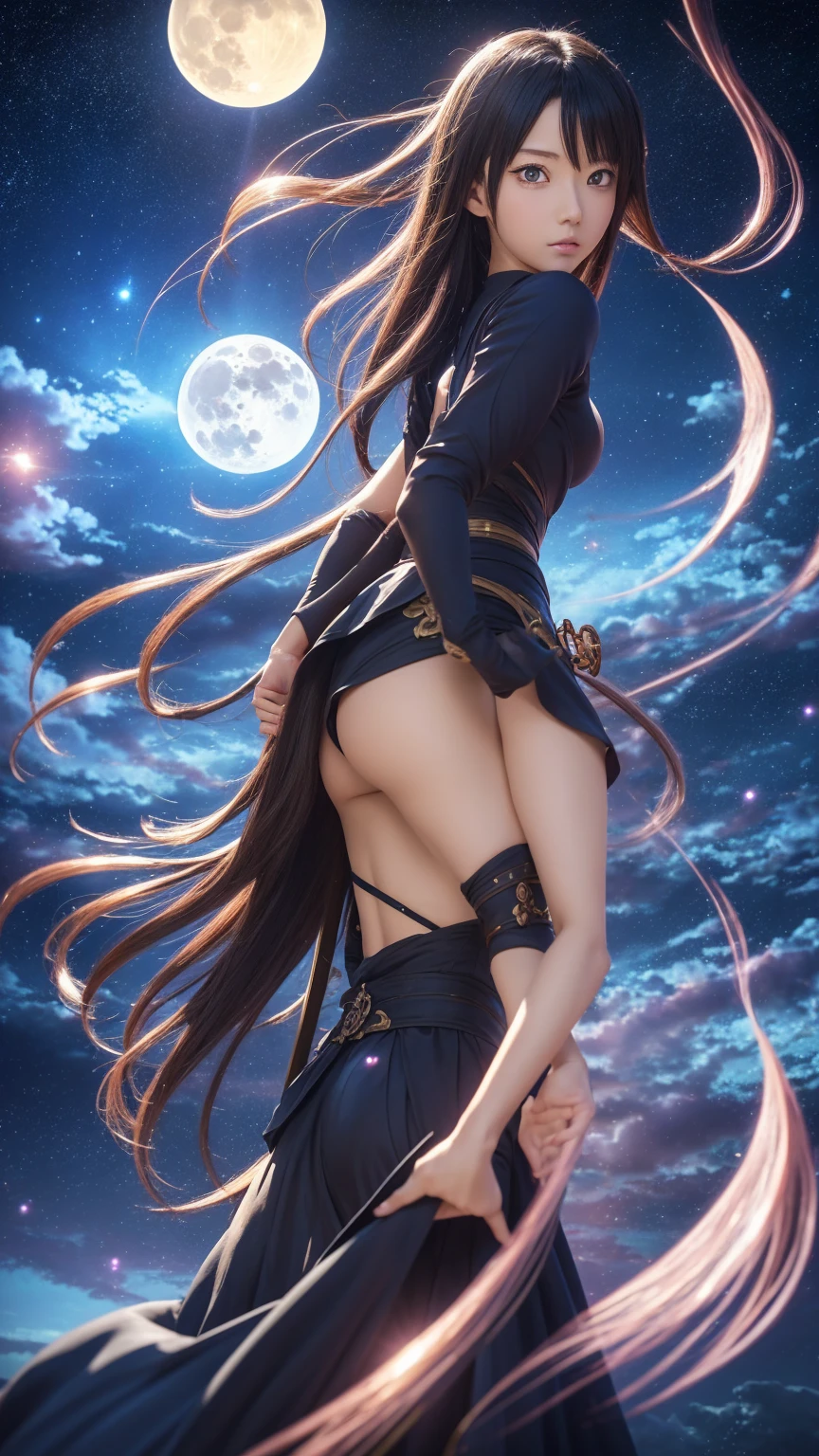 anime characters in a scene with a full moon in the background, anime cover, anime key art, popular isekai anime, anime in fantasy style, sengoku - era art style, official fanart, anime key visual”, key art, isekai, heise jinyao, detailed key anime art, anime key visual, high detailed official artwork, official anime artwork