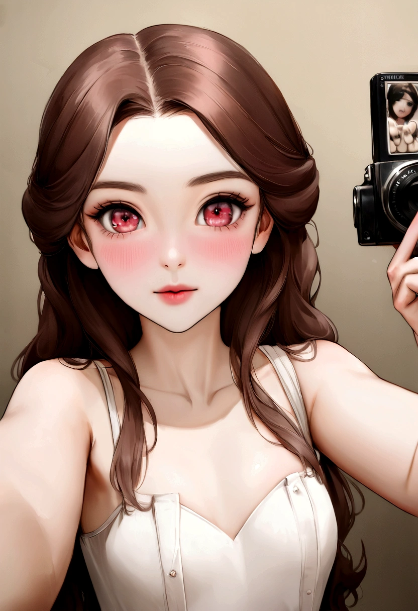 Femme Arafed en vêtements noirs, Fille sexy aux yeux marrons, Portrait Sophie Mudd, cheveux bruns et grands yeux, selfie d&#39;une jeune femme, Camera eyes, Violette Myers, sans maquillage, Maquillage naturel, regardant directement la caméra, Cara con artgram, maquillage subtil, Superbe photo de tout le corps, dans la pièce, Encolure, femme de 18 ans, realiste