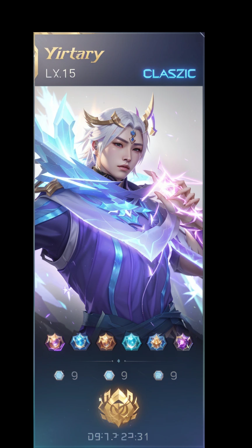 heise jinyao, arcane jayce, arcane art style, crystalline skin, inspired by Huang Shen, painted in the style arcane, mobile legends, tane skin, xianxia hero, epic battle screen of hero, kda, riven