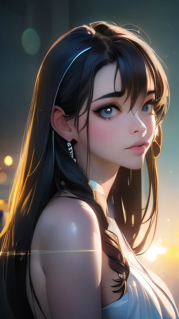 nsfw,(RAW photo, best quality),(realistic, photo-realistic:1.3),best quality,highly detailed,masterpiece,ultra-detailed,illustration,1girl,upper_body,dynamic angle,world masterpiece theater,messy_long_hair,best quality,extremely detailed CG unity 8k wallpaper,ink,Amazing,cinematic lighting,lens_flare,dunhuang_style,