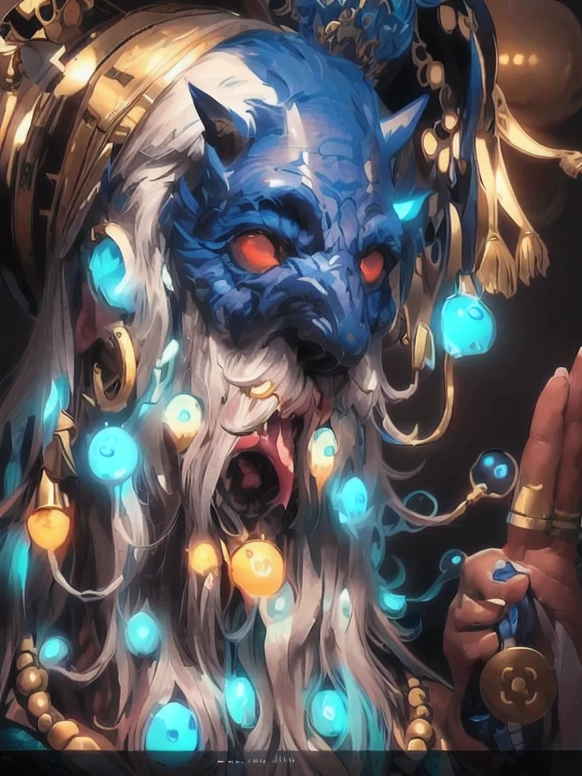 Close-up of a cartoon character with a beard and hat, amazing detail. color, He yelled at Demise, hyper detailed fantasy character, insane detail, very detailed # No filter, huge detail, mushroom god, scary detailed art in color, detailed art in color, From Pathfinder, very detailed and color, machine-god, color screentone, Clumsy details
