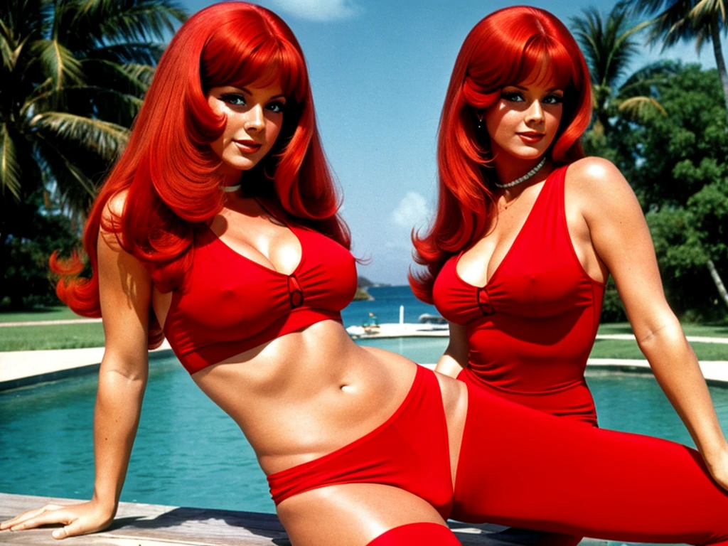 1970s photo of "Sexyy Red" wearing 1970s attire, 