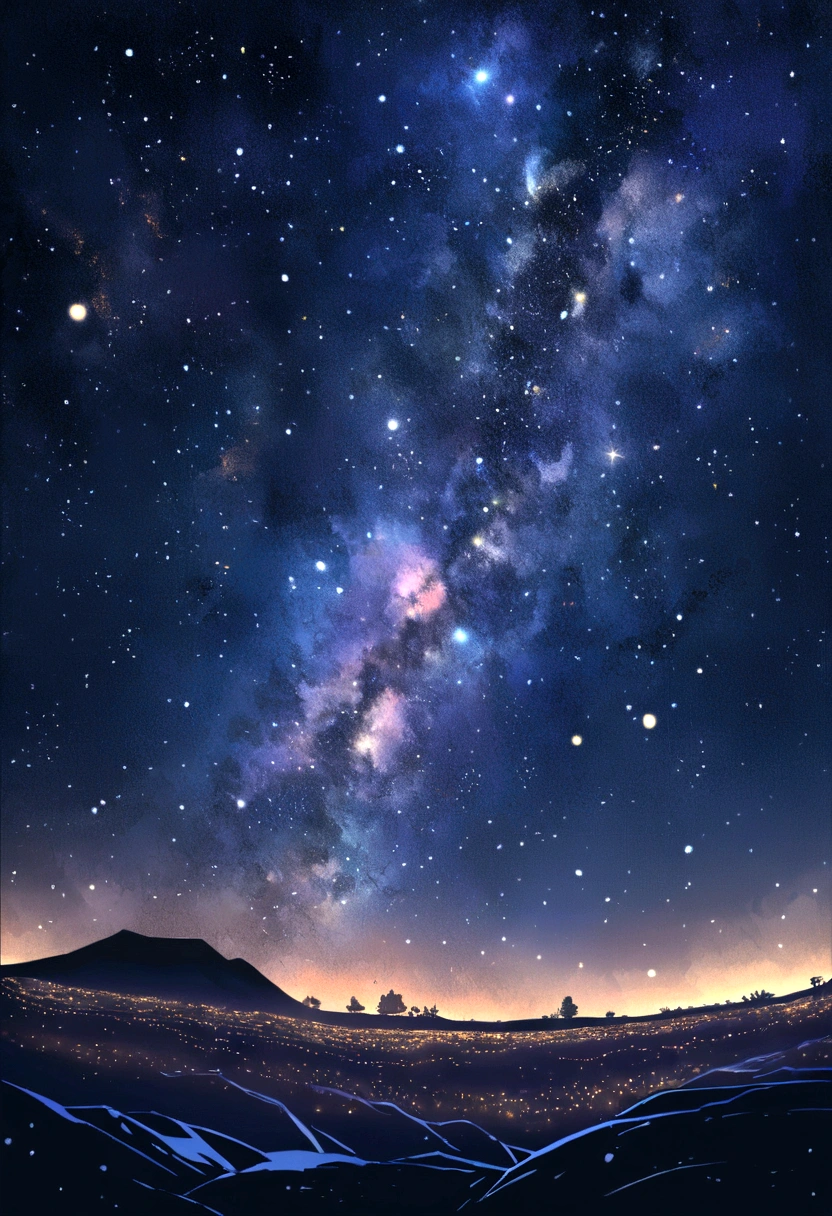 Create a starry night sky with constellations that form secret words or phrases when connected in the right order.