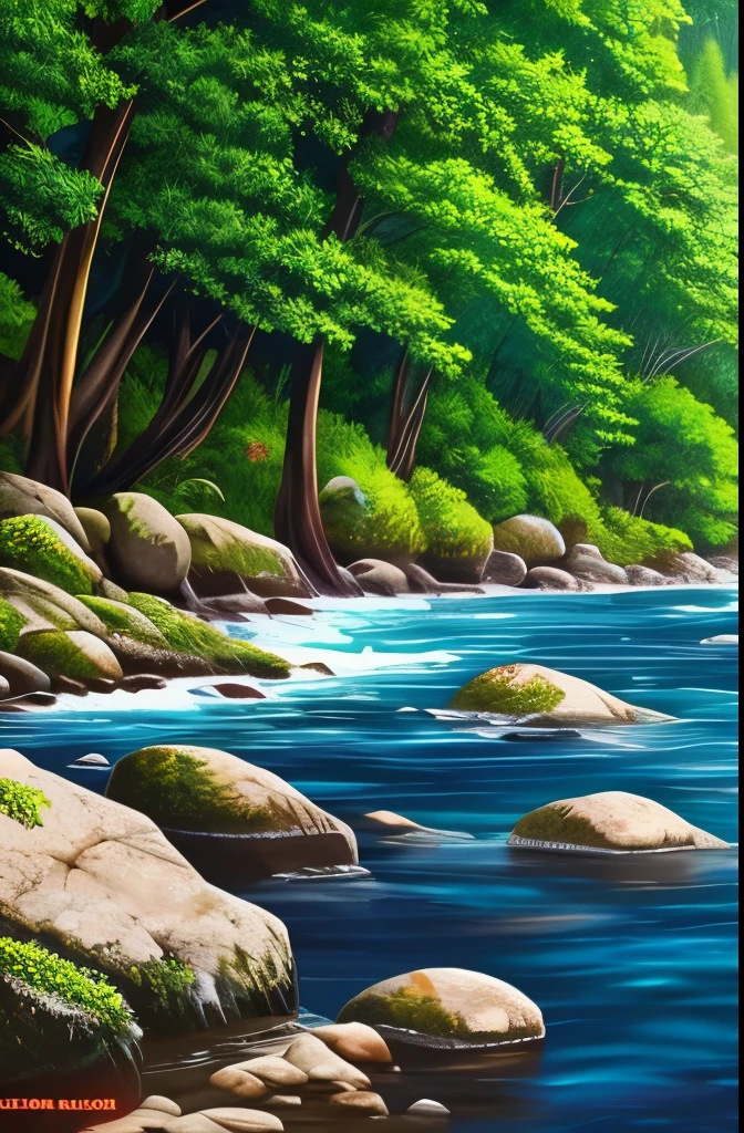 a painting of a rocky island with trees on top of it, 4k detailed digital art, 4k highly detailed digital art, scenery art detailed, detailed trees and cliffs, background art, digital painting highly detailed, 8k high quality detailed art, highly detailed digital painting, scenery artwork, very detailed digital painting, 4k detailed art, cliff side